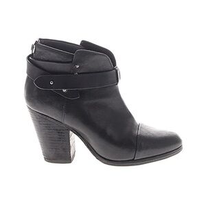 rag & bone Black Heeled Leather Boots